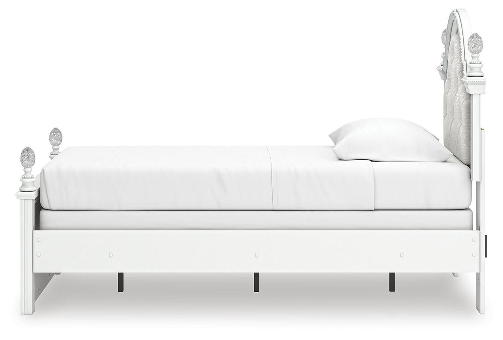 Kozlani Twin Upholstered Panel Bed - White (8)