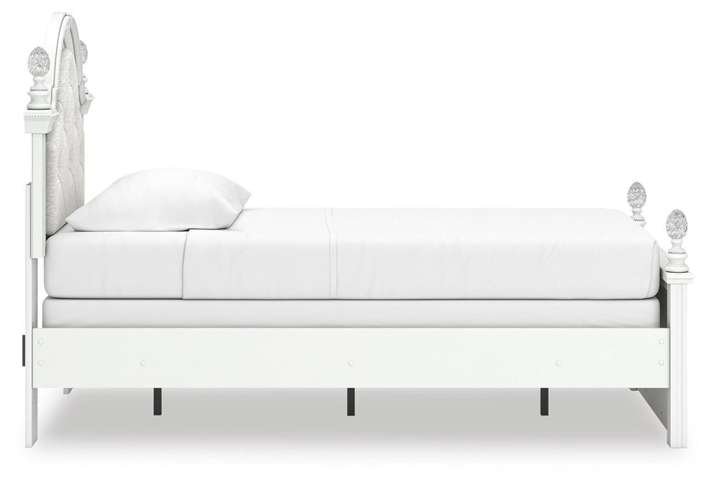 Kozlani Twin Upholstered Panel Bed - White (6)