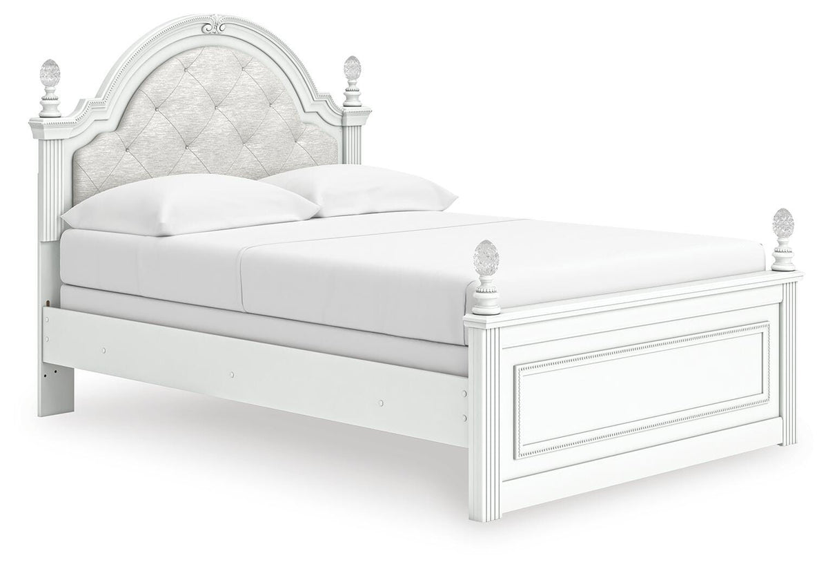 Kozlani Full Upholstered Panel Bed - White (1)