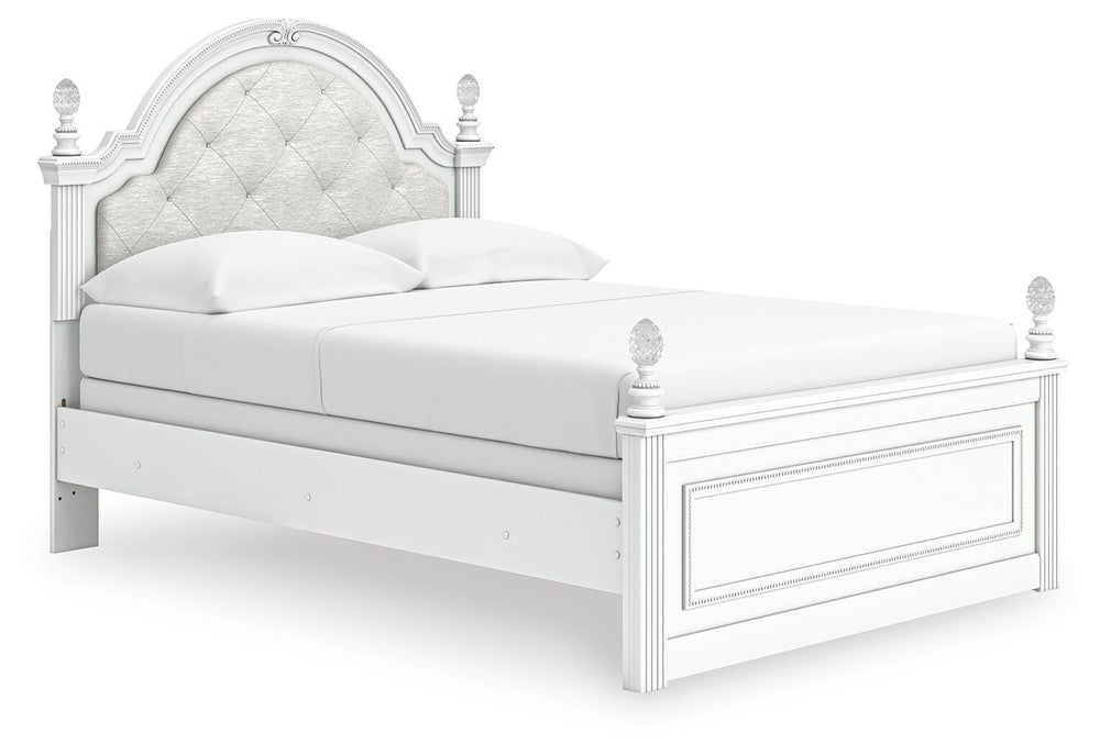 Kozlani Full Upholstered Panel Bed - White (1)