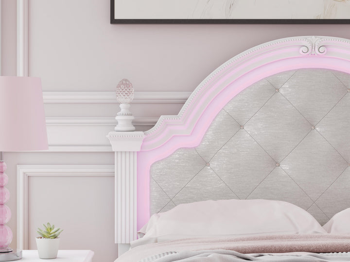 Kozlani Full Upholstered Panel Bed - White (11)