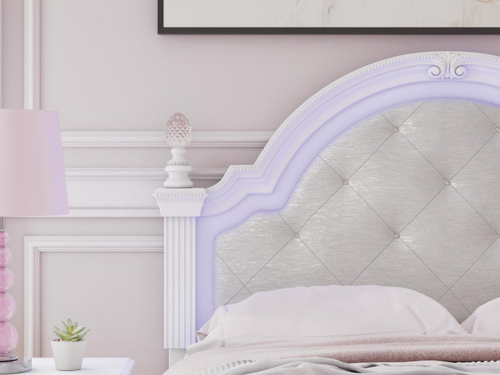Kozlani Full Upholstered Panel Bed - White (9)