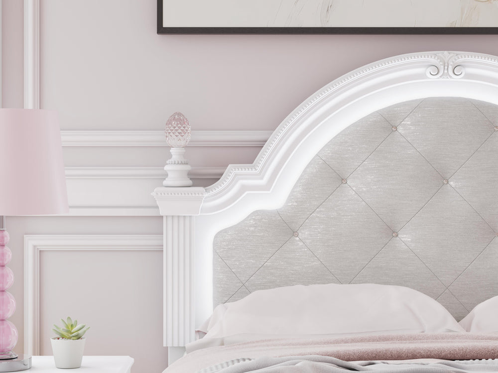 Kozlani Full Upholstered Panel Bed - White (10)