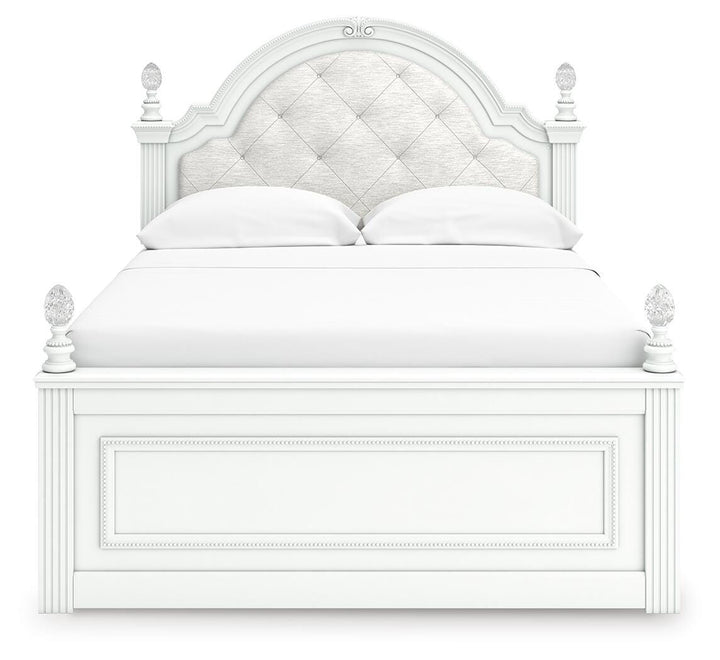 Kozlani Full Upholstered Panel Bed - White (4)