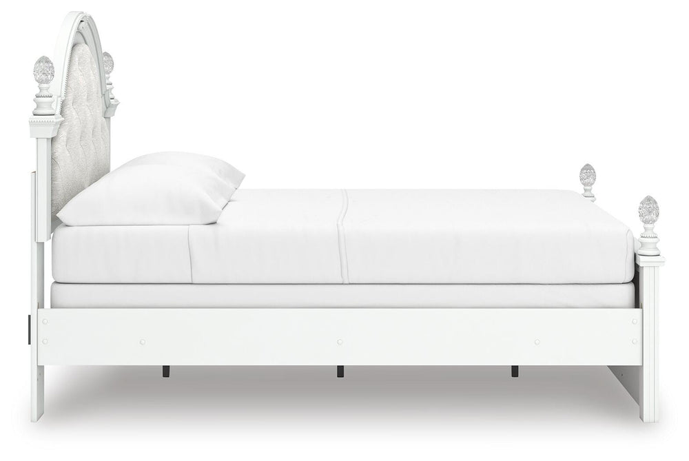 Kozlani Full Upholstered Panel Bed - White (6)