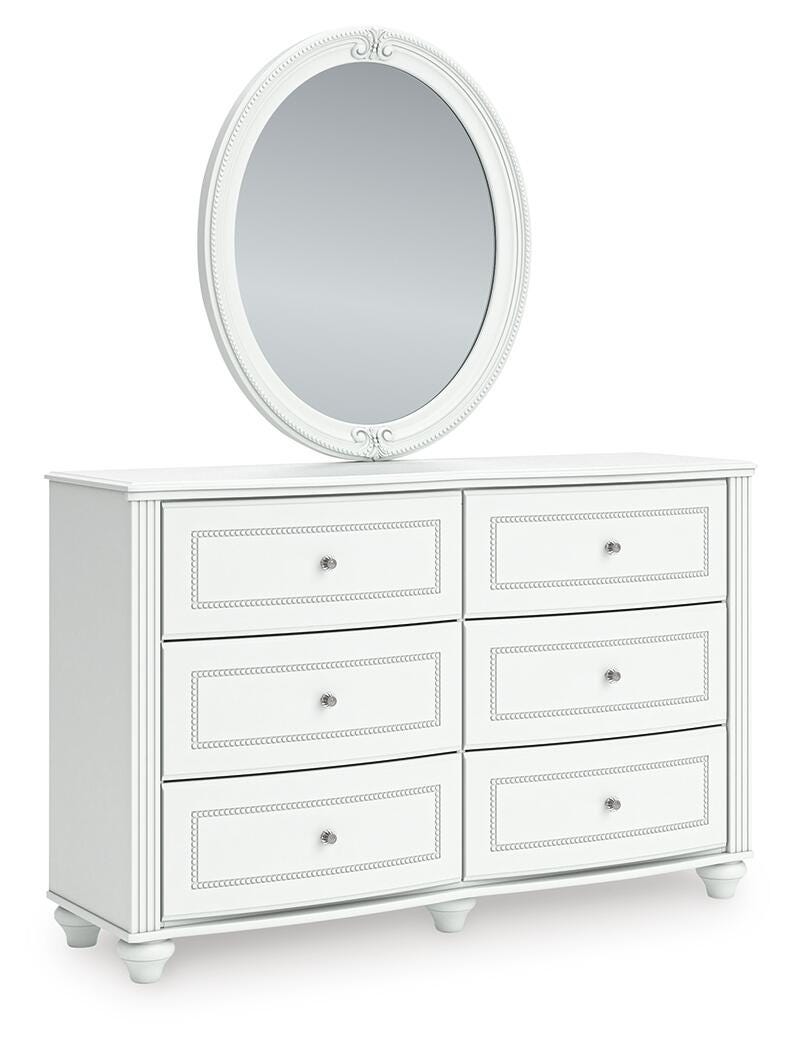 Kozlani Dresser and Mirror - White (1)