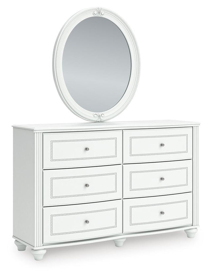 Kozlani Dresser and Mirror - White (1)