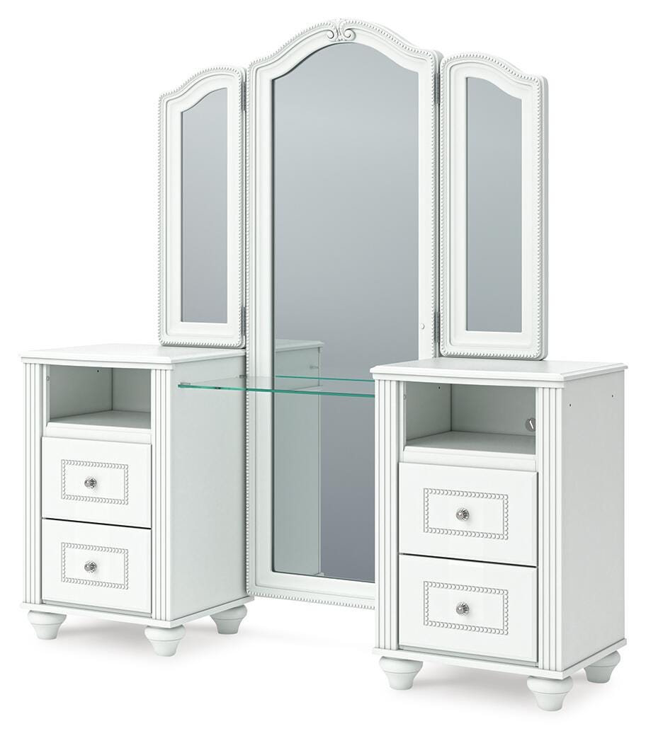 Kozlani Vanity with Mirror - White (3)