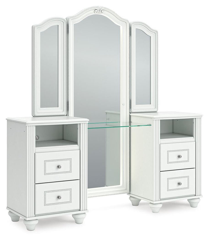 Kozlani Vanity with Mirror - White (4)
