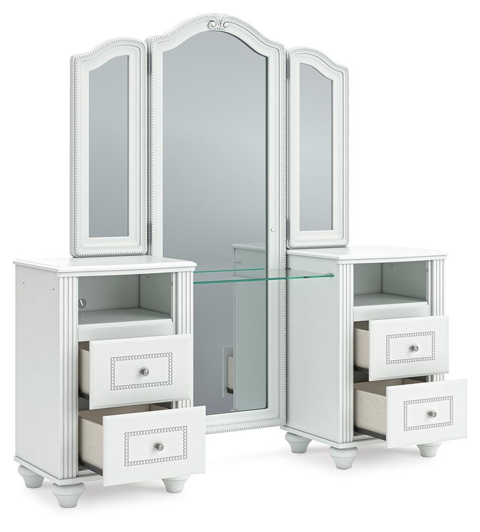 Kozlani Vanity with Mirror - White (5)