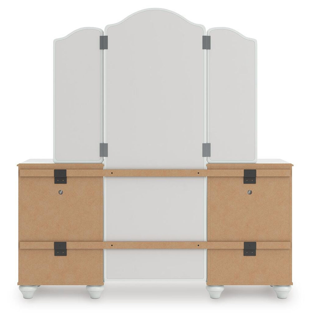Kozlani Vanity with Mirror - White (6)