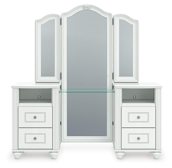 Kozlani Vanity with Mirror - White (7)