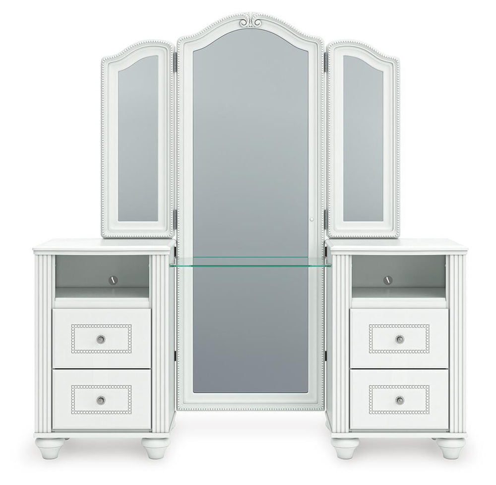 Kozlani Vanity with Mirror - White (7)