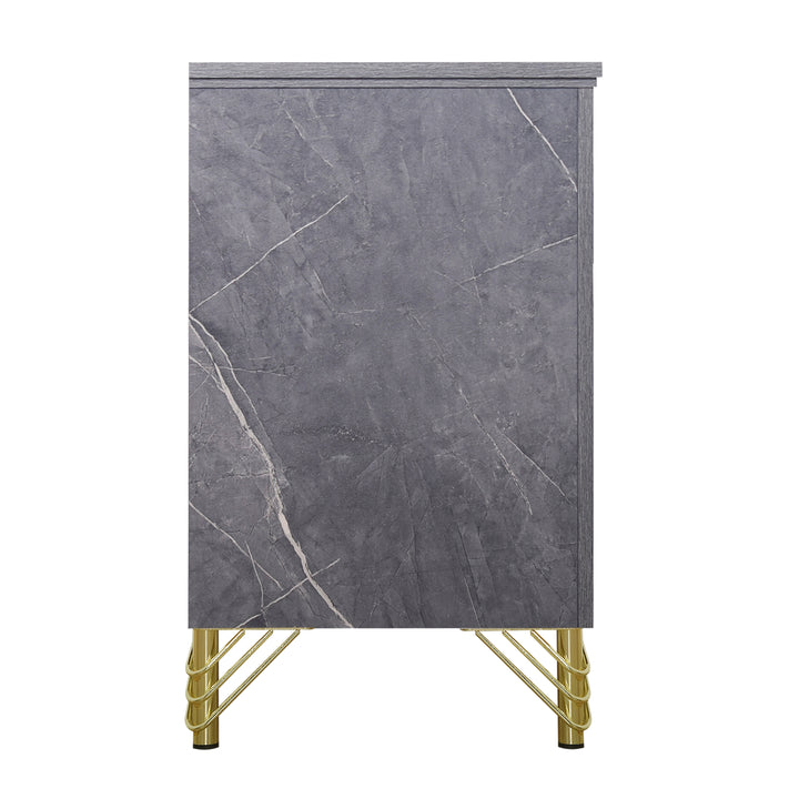Symmetry 2 Drawer Nightstand-Charcoal