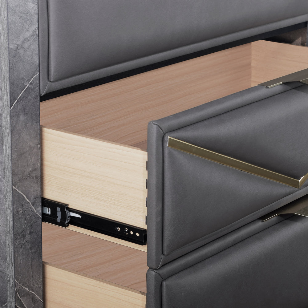 Symmetry 5 Drawer Chest-Charcoal