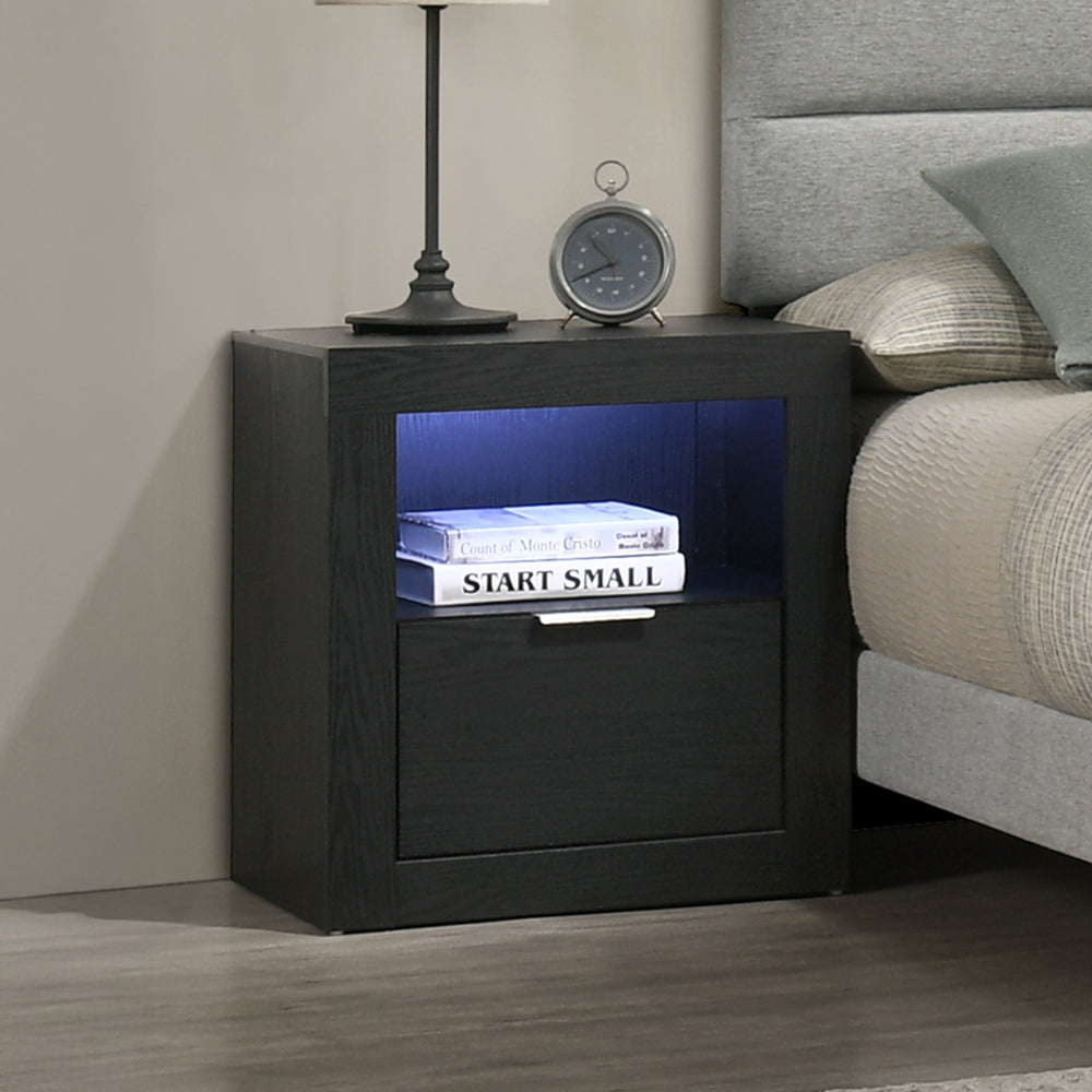 Asher Nightstand W/led Light-Smoke