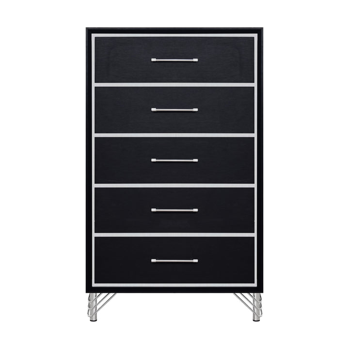 Ava 5 Drawer Chest-Ebony