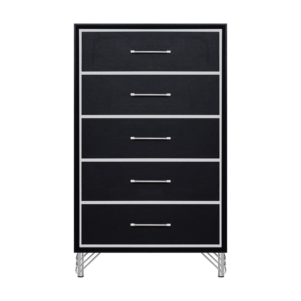 Ava 5 Drawer Chest-Ebony