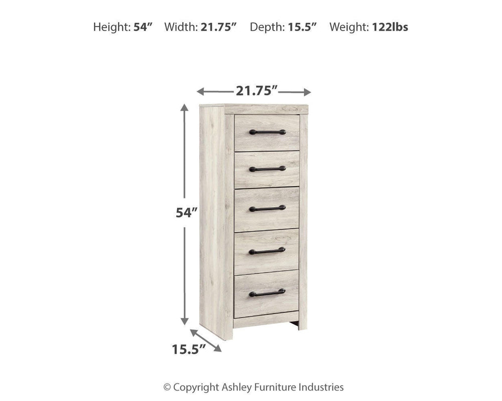 Cambeck Narrow Chest of Drawers - Beige (4)