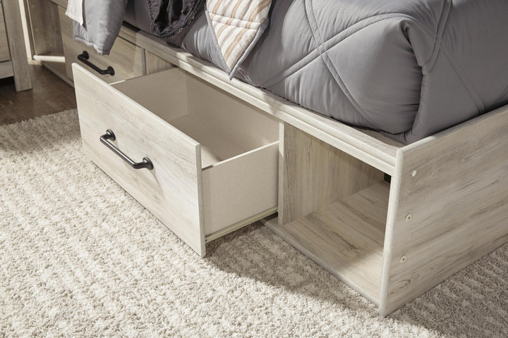Cambeck Twin Panel Bed, Dresser, Chest and Nightstand - Whitewash (32)