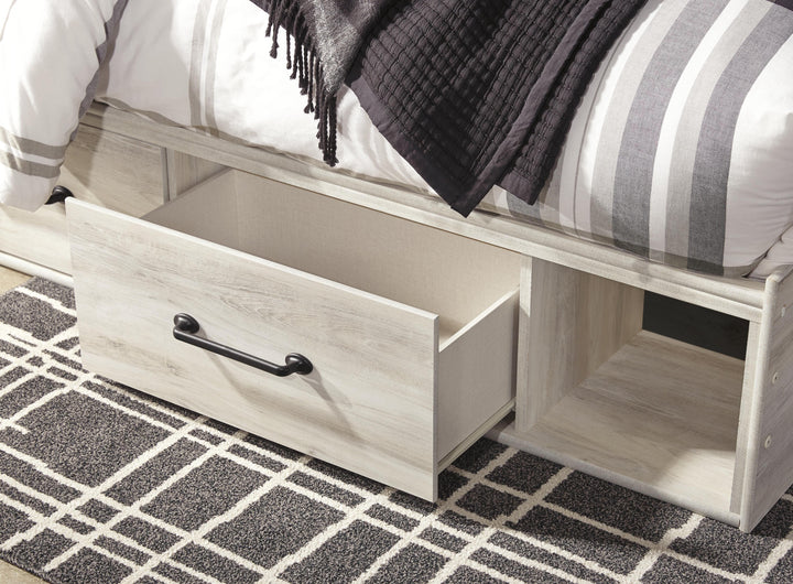 Cambeck King Storage Bed, Dresser, Mirror and 2 Nightstands - Whitewash (19)