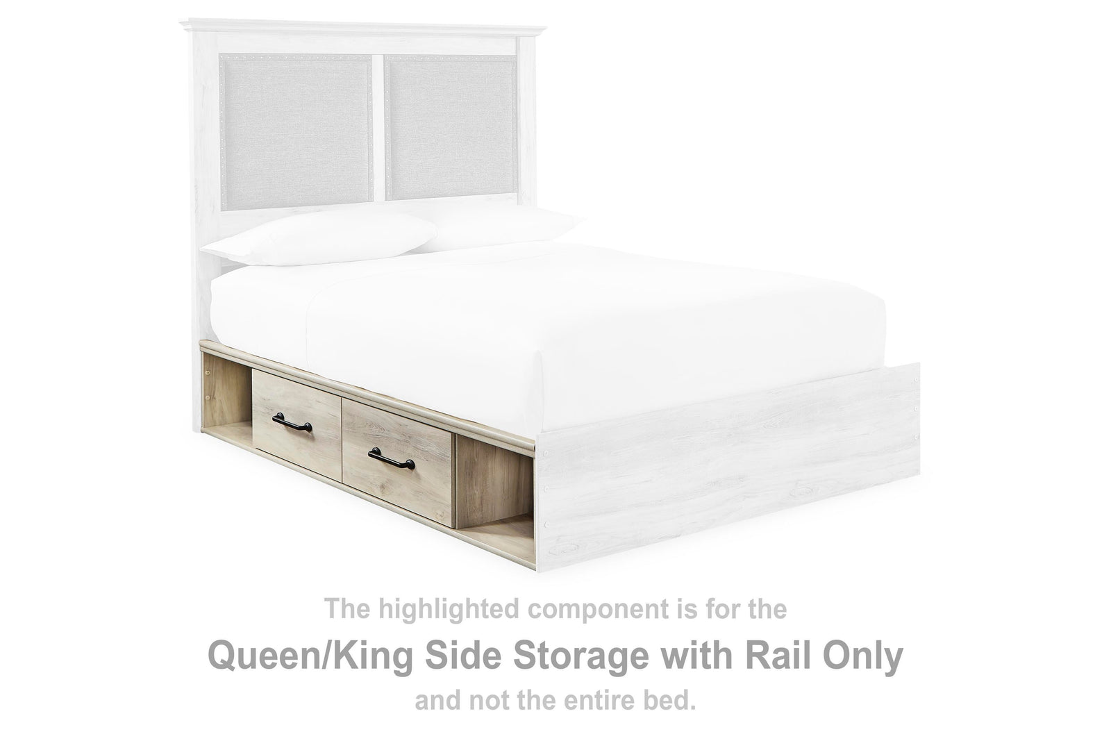 Cambeck Queen/King Side Storage with Rail - Beige (2)