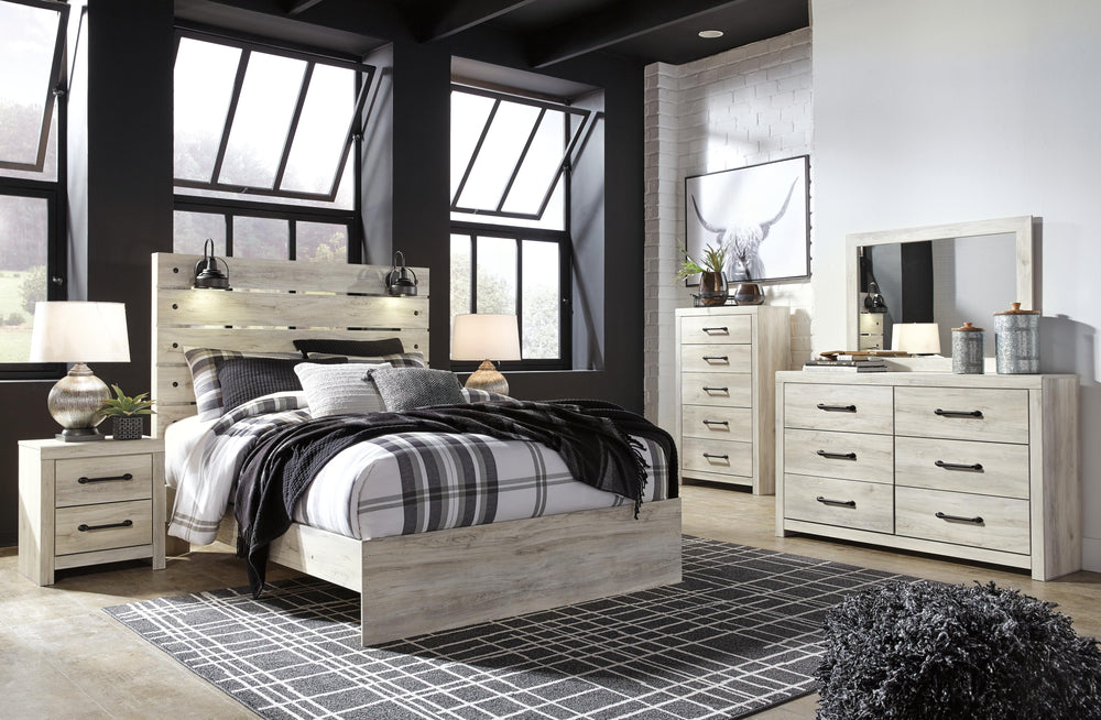Cambeck Queen Panel Bed and Dresser - Whitewash (13)