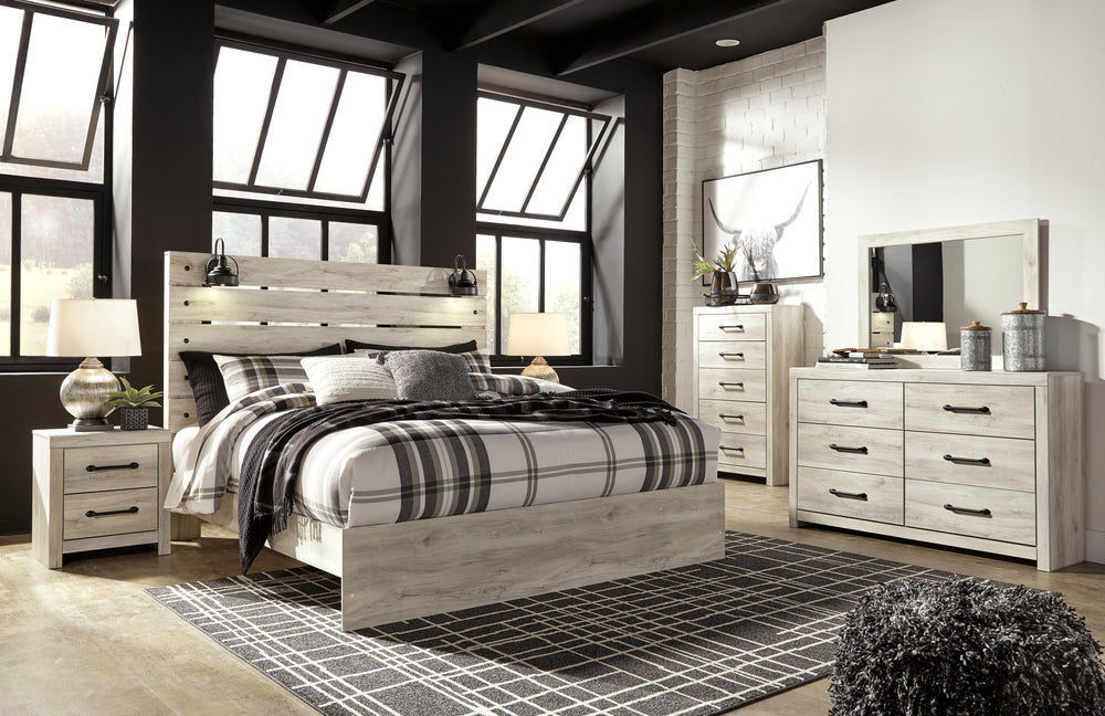 Cambeck King Panel Bed - Whitewash (6)