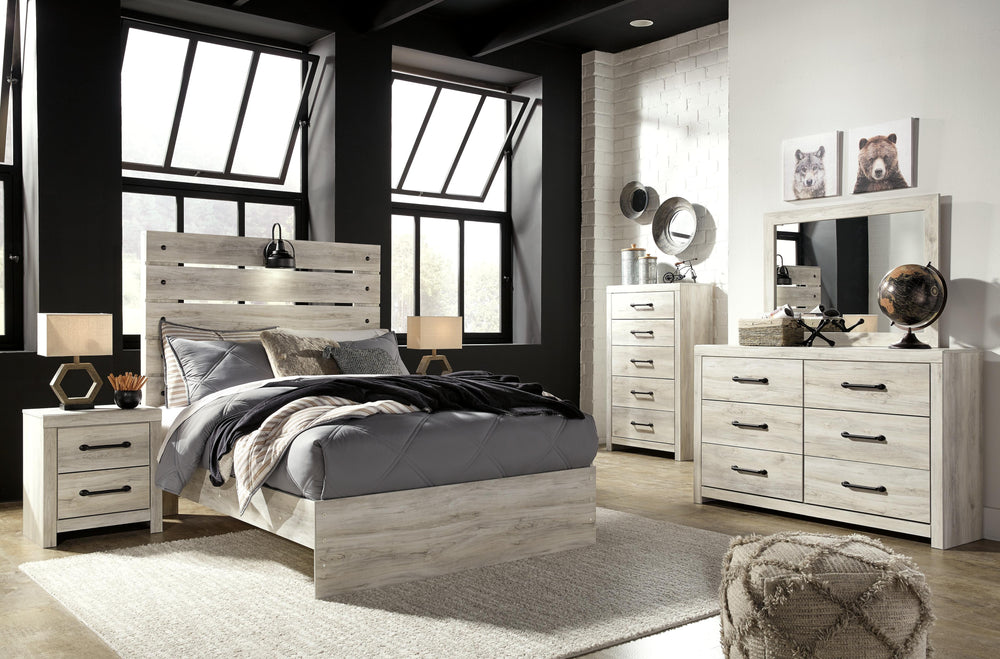 Cambeck Full Panel Bed - Whitewash (7)