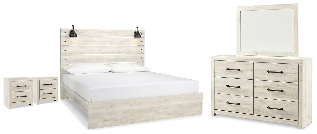 Cambeck King Panel Bed, Dresser, Mirror and 2 Nightstands (1)