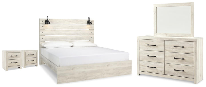 Cambeck King Panel Bed, Dresser, Mirror and 2 Nightstands (1)