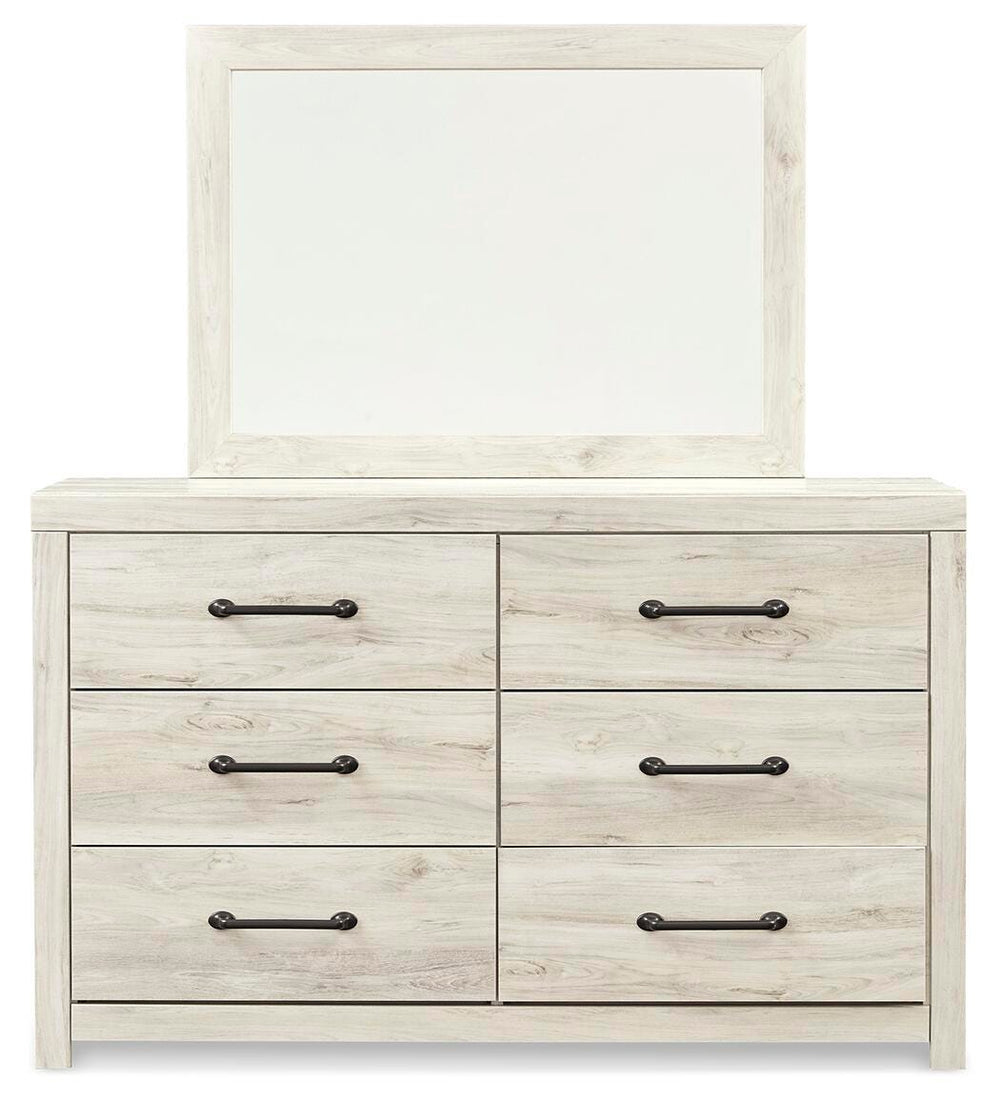 Cambeck King Storage Bed, Dresser, Mirror and 2 Nightstands - Whitewash (4)
