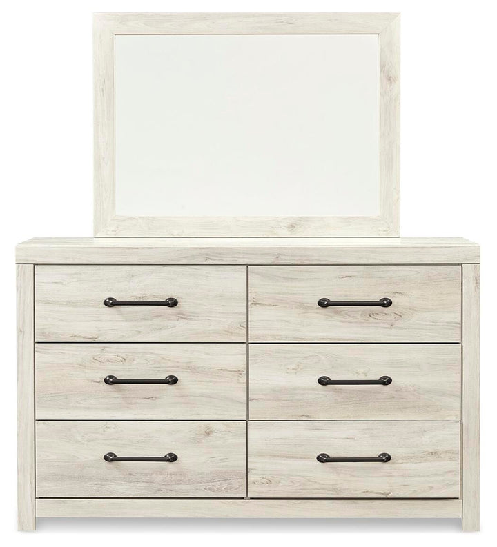 Cambeck King Panel Storage Bed, Dresser, Mirror, Chest and Nightstand - Whitewash (2)