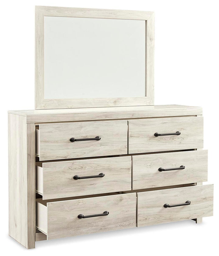 Cambeck King Storage Bed, Dresser, Mirror and 2 Nightstands - Whitewash (3)
