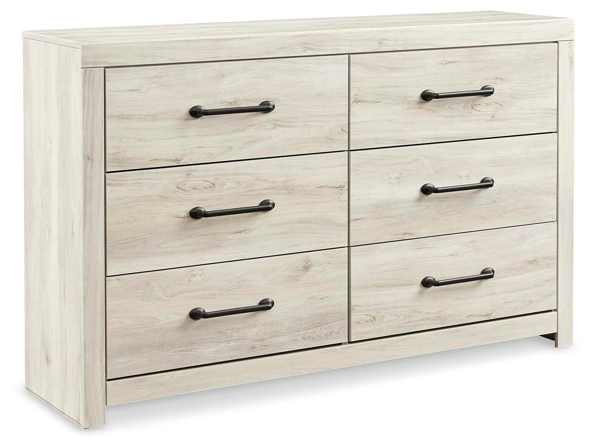 Cambeck Twin Panel Bed, Dresser, Chest and Nightstand - Whitewash (2)