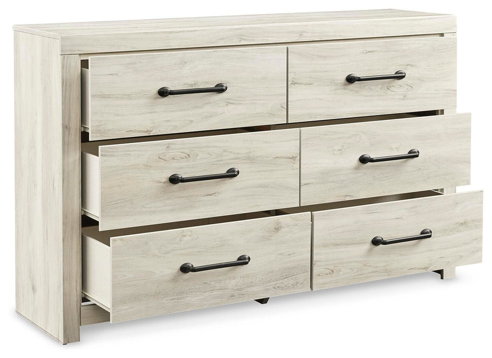 Cambeck Twin Panel Bed, Dresser and Nightstand - Whitewash (3)