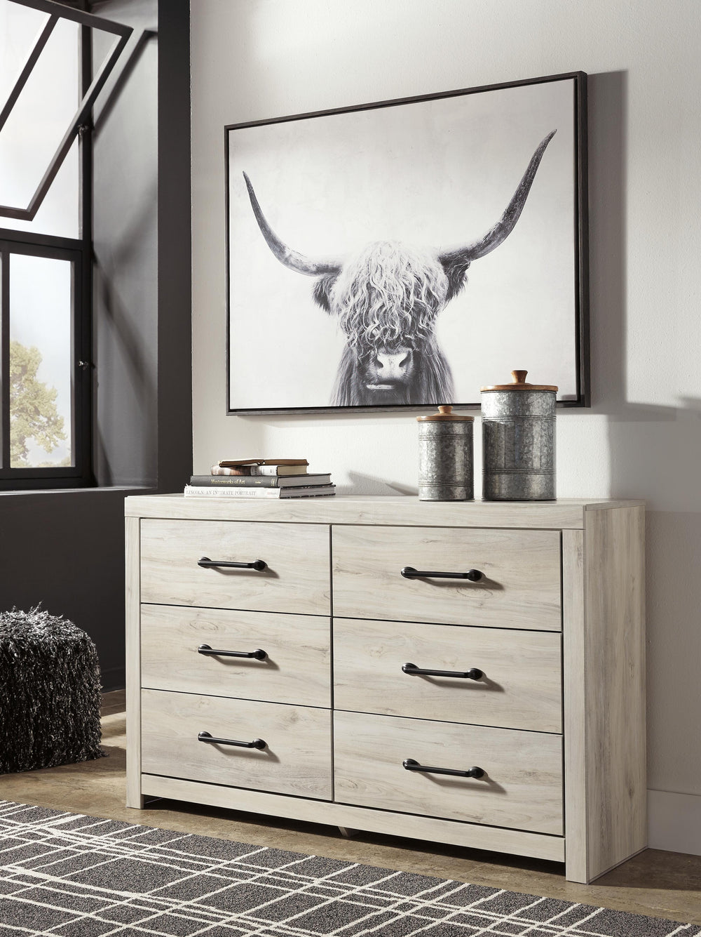 Cambeck King Panel Storage Bed, Dresser and 2 Nightstands - Whitewash (14)