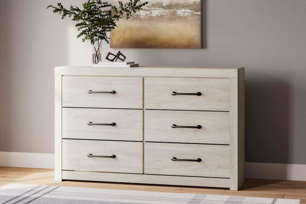 Cambeck Queen Panel Bed with Storage, Dresser and 2 Nightstands - Whitewash (15)