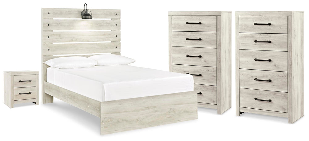 Cambeck Full Panel Storage Bed, 2 Chests and 1 Nightstand (1)