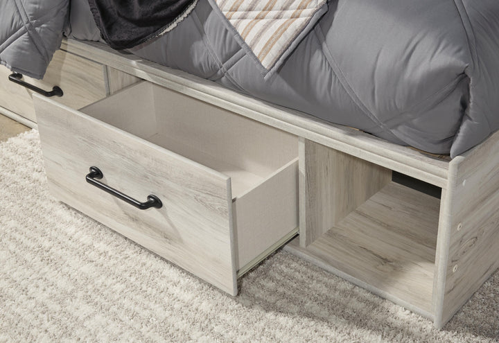 Cambeck Full Panel Bed with Storage, Chest and Nightstand - Whitewash (22)