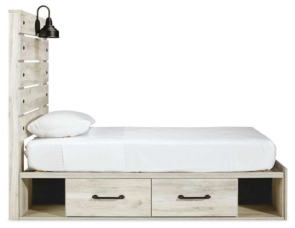 Cambeck Twin Panel Bed, Dresser, Chest and Nightstand - Whitewash (15)