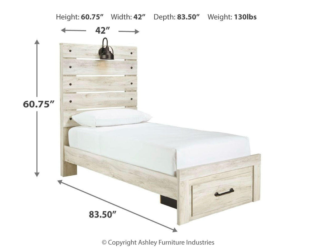 Cambeck Twin Panel Bed, 2 Dressers, 2 Mirrors and 2 Nightstands - Whitewash (14)