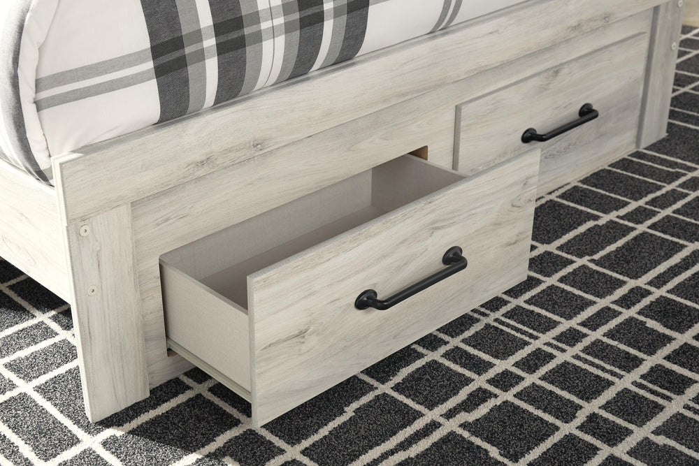 Cambeck Queen Panel Storage Bed, Dresser and 2 Nightstands - Whitewash (22)