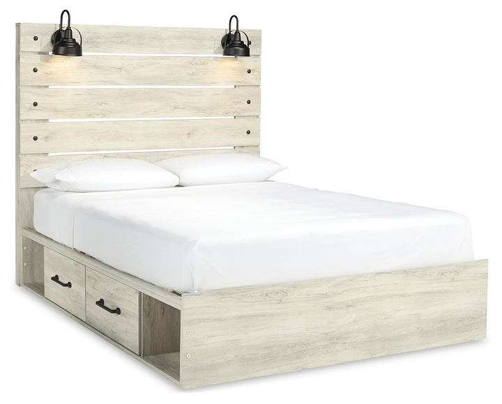 Cambeck Queen Panel Bed with Storage, Dresser and 2 Nightstands - Whitewash (8)