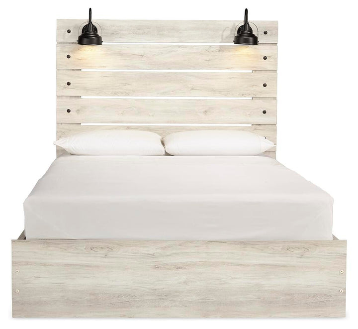 Cambeck Queen Panel Bed with Storage, Dresser, Mirror and 2 Nightstands - Whitewash (12)