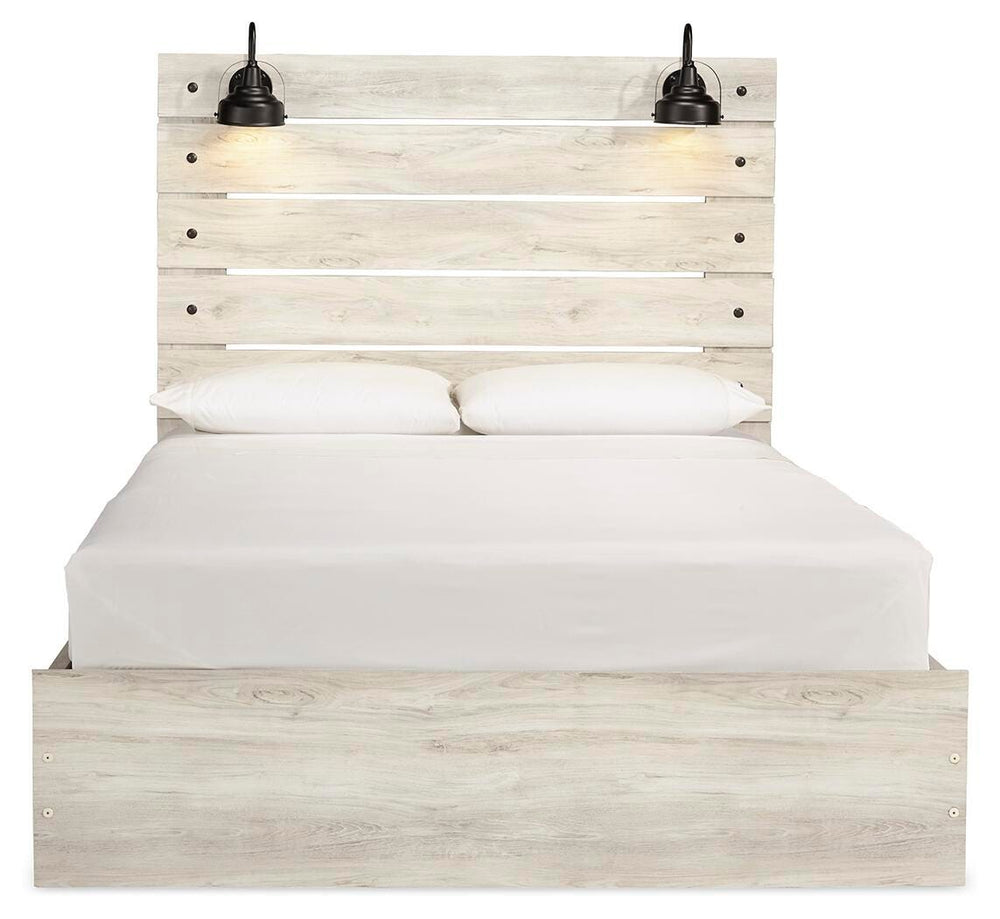 Cambeck Queen Panel Bed with Storage, Dresser and Mirror - Whitewash (5)