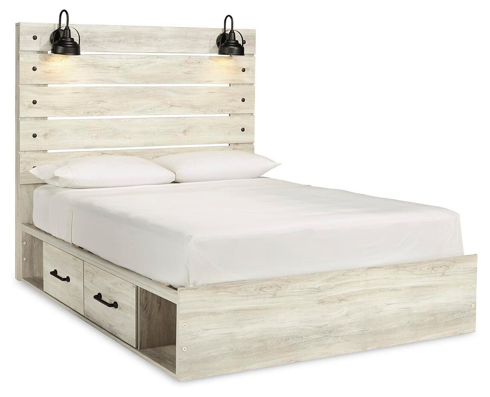 Cambeck Queen Panel Bed with Storage and Dresser - Whitewash (9)