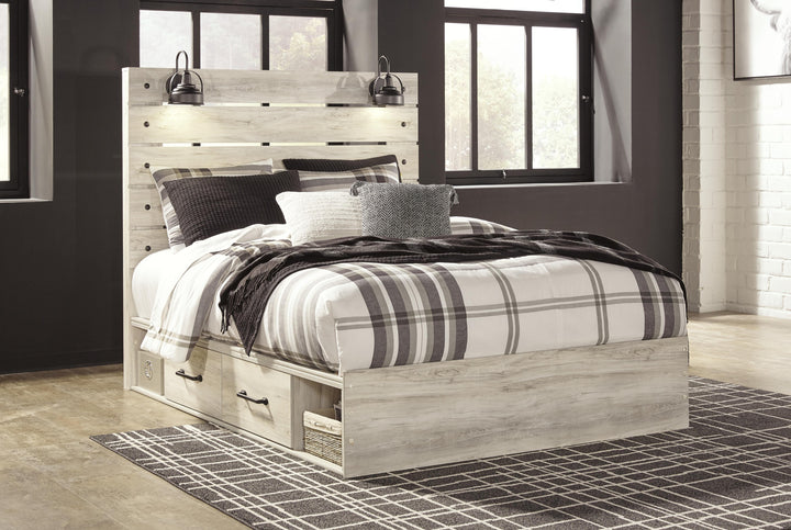 Cambeck Queen Panel Bed with Storage and Dresser - Whitewash (13)