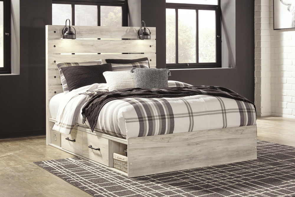 Cambeck Queen Panel Bed with Storage and Dresser - Whitewash (13)