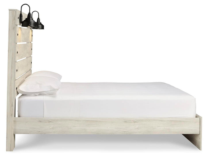 Cambeck Queen Panel Bed and 2 Nightstands - Whitewash (3)